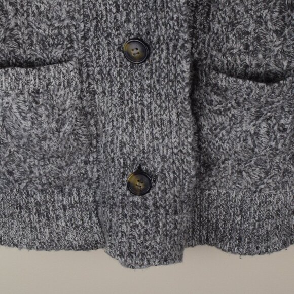 Banana Republic 100% Wool Womens Chunky Cozy Warm Cardigan Sweater Winter Fall M - Picture 2 of 9
